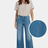 Teresa Wide Leg Jeans In Petite - Avenue Blue