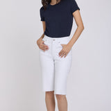 Kristie '80s Bermuda Denim Shorts In Petite - Optic White