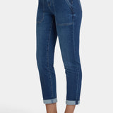 Margot Girlfriend Jeans In Petite - Vintage Lapis