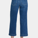 Teresa Wide Leg Ankle Jeans In Petite - Opera Blue