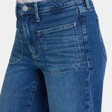 Teresa Wide Leg Ankle Jeans In Petite - Opera Blue