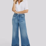 Teresa Wide Leg Ankle Jeans In Petite - Port Sea