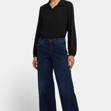 Teresa Wide Leg Jeans In Petite - Ink Skyline