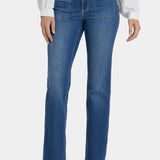Marilyn Straight Jeans In Petite - Romantic Indigo