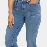 Marilyn Straight Jeans In Petite - Bastille Sea