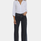 Teresa Wide Leg Jeans In Petite - Street Shade