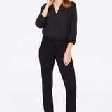 Marilyn Straight Jeans In Petite - Black