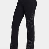 Marilyn Straight Jeans In Petite - Black Rinse