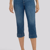 Marilyn Straight Crop Jeans In Petite - Breezy Palms