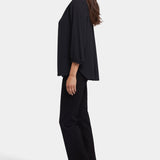 Pintuck Blouse In Petite - Black