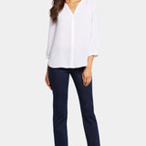 Pintuck Blouse In Petite - Optic White
