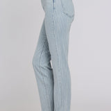 Marilyn Straight Jeans In Petite - Azure Stripe