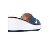Raizy Wedge Sandals - Navy