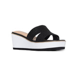 Raizy Wedge Sandals - Black