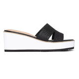 Raizy Wedge Sandals - Black