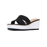 Raizy Wedge Sandals - Black