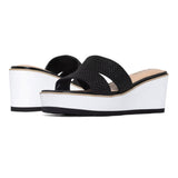 Raizy Wedge Sandals - Black