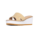 Raizy Wedge Sandals - Ecru