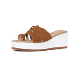 Reesie Wedge Sandals - Cognac