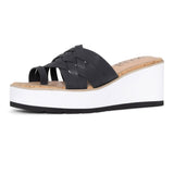 Reesie Wedge Sandals - Black