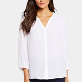 Pintuck Blouse - Optic White