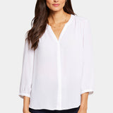 Pintuck Blouse - Optic White