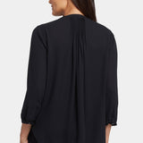 Pintuck Blouse - Black