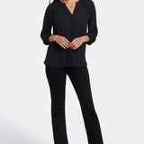 Pintuck Blouse - Black