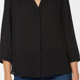 Pintuck Blouse - Black