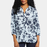 Pintuck Blouse - Rosemary Petals