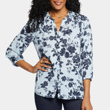 Pintuck Blouse - Rosemary Petals