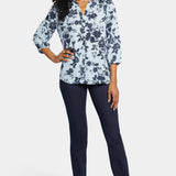 Pintuck Blouse - Rosemary Petals