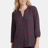 Pintuck Blouse - Starlet Geo