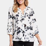 Pintuck Blouse - Lotus Leaf