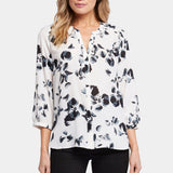 Pintuck Blouse - Lotus Leaf