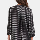 Pintuck Blouse - Pearl Medallion
