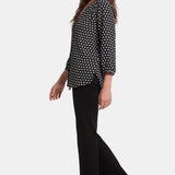 Pintuck Blouse - Pearl Medallion