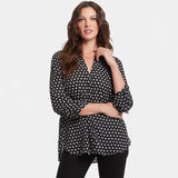Pintuck Blouse - Pearl Medallion