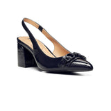 Sanya Slingback Heels - Navy