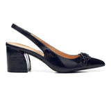 Sanya Slingback Heels - Navy