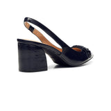 Sanya Slingback Heels - Navy