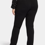Slim Trouser Pants In Plus Size - Black