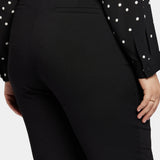 Slim Trouser Pants In Plus Size - Black