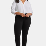 Marilyn Straight Pants In Plus Size - Black
