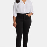 Marilyn Straight Pants In Plus Size - Black