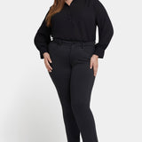 Marilyn Straight Pants In Plus Size - Charcoal Heathered