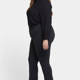 Marilyn Straight Pants In Plus Size - Charcoal Heathered