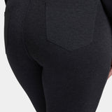 Marilyn Straight Pants In Plus Size - Charcoal Heathered