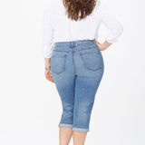 Marilyn Straight Crop Jeans In Plus Size - Pacific