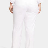 Marilyn Straight Pants In Plus Size - Optic White